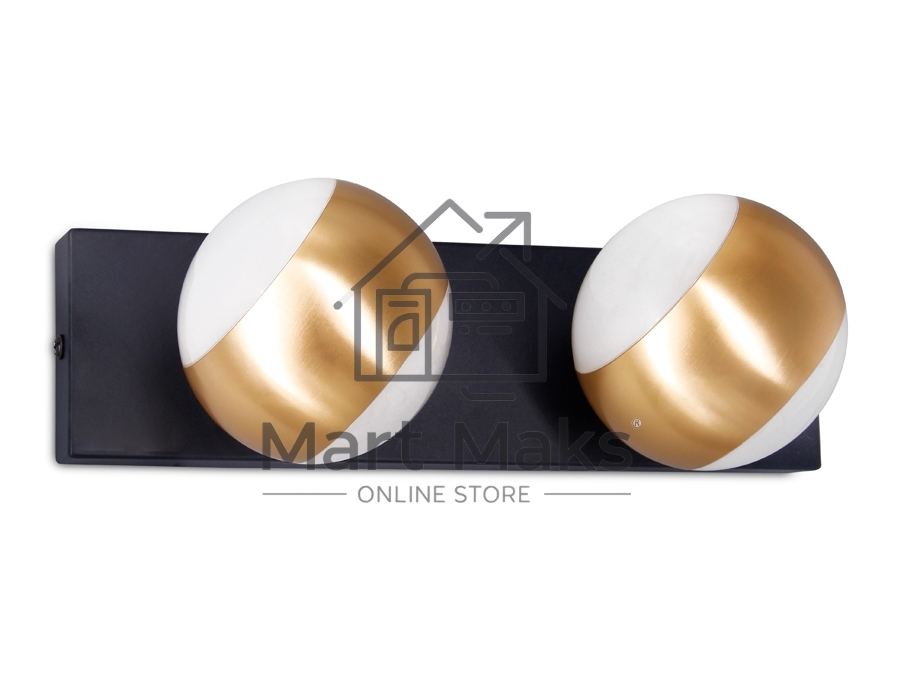 Настенный светильник FW575/2 SBK/GD черный песок/золото G9 max 40W 260*70*85