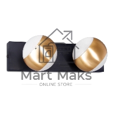 Настенный светильник FW575/2 SBK/GD черный песок/золото G9 max 40W 260*70*85