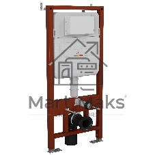 Комплект BAU 6 в 1: инсталляция BAU PRO для подвесного унитаза, унитаз подвесной безободковый вихревой со скрытым сливом Bau Stil Hurricane-5, сиденье быстросъемное микролифт, клавиша BAU Round, белый/хром