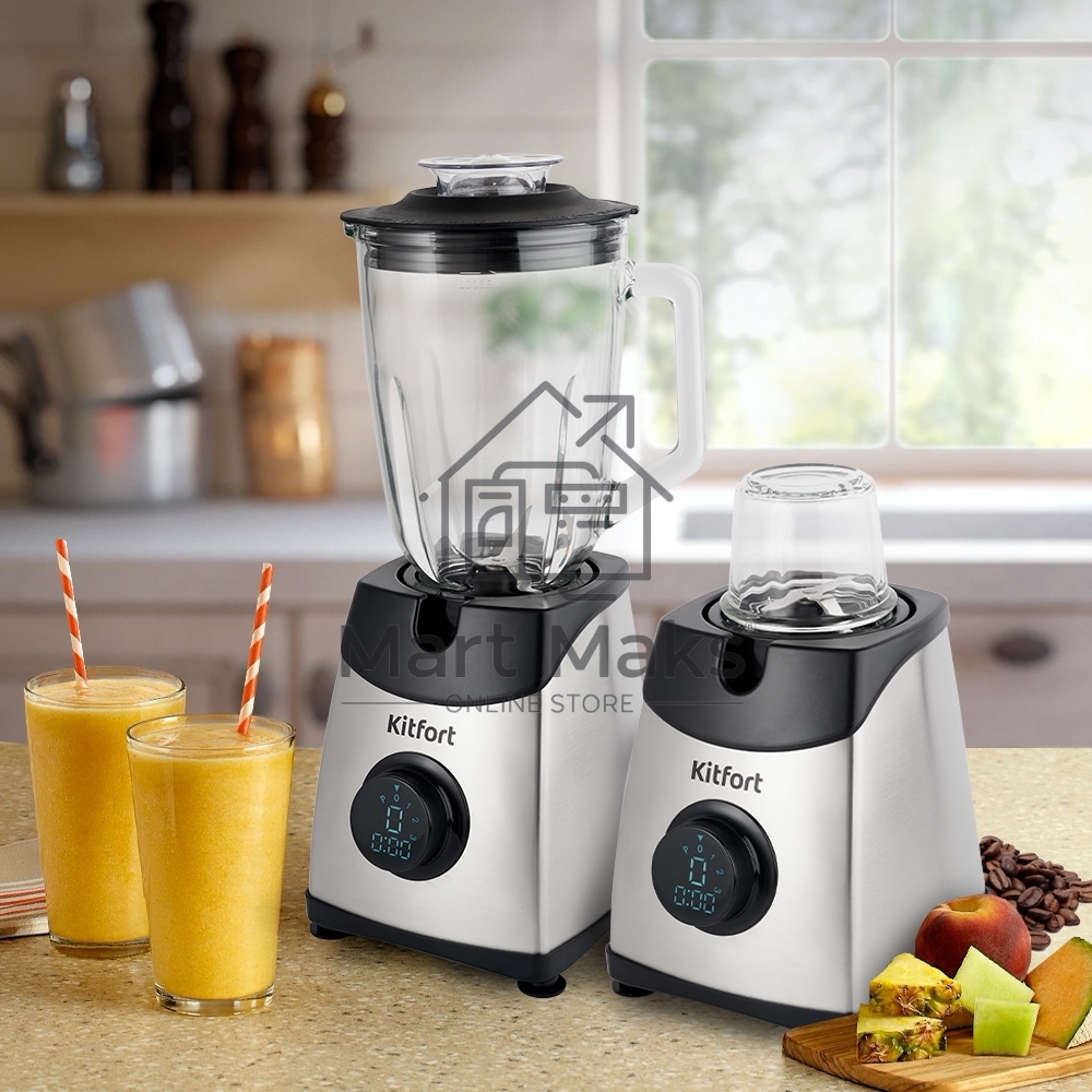 Блендер стационарный Kitfort KT-1394 550 Вт, серебристый