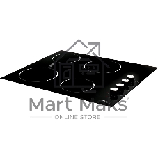Стеклокерамическая варочная панель Weissgauff HV 640 BK 60 см, стеклокерамика Vitro Ceramic Glass, механическое управление, автоотключение, индикация степени нагрева, таймер, блокировка от детей, черная
