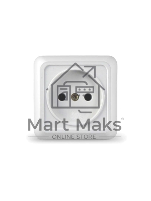 Розетка 1-м ОП Олимп 16А IP20 белый Universal О0022