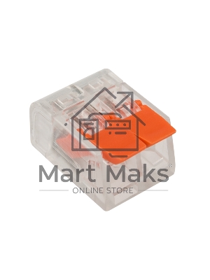 Клемма соединительная рычажковая компактная Rexant 2-проводная, прозрачная, 0.14-4 мм² (20 шт./уп.)