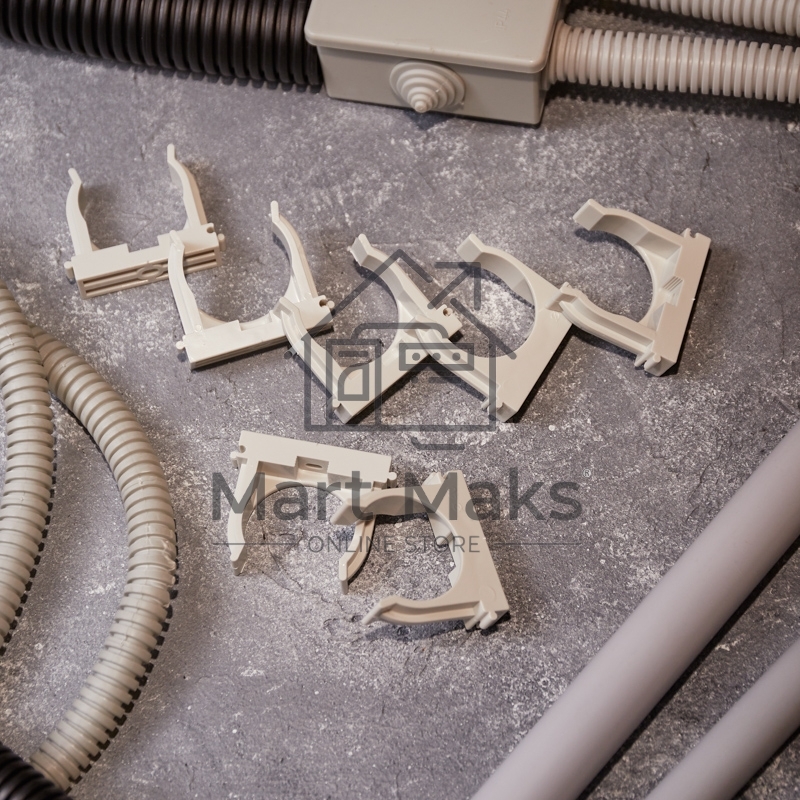 Крепеж-клипса для монтажного пистолета Ø 40 мм, серая (25 шт/уп) Rexant