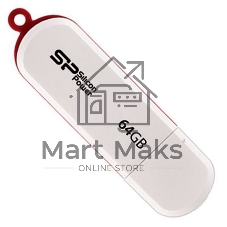 Флешка USB Silicon Power R/W 64Gb LuxMini 320 SP064GbUF2320V1W USB 2.0 белый