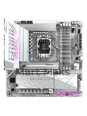 Материнская плата Gigabyte B860M AORUS ELITE WIFI6E ICE, LGA1851, Intel B860, 4xDDR5, 4xSATA, 3xM.2, 1xPCIe 5.0 x16, 1xPCIe 4.0 x4, 1xDP, 2xHDMI, 1x2.5Gb LAN, Wi-Fi 6E, Bluetooth 5.3, 2xUSB-A 10Gbps (Gen2), 4xUSB-A 5Gbps, 4xUSB-A 2.0, 1xUSB-C 20Gbps (USB4
