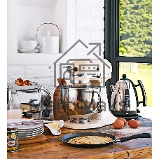 Миксер KitchenAid 5KSM125EPL кремовый, стационарный, 300 Вт, 4.8 л, 10 скоростей