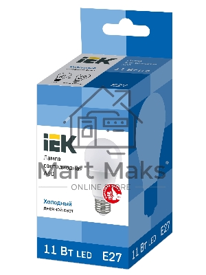 Лампа светодиодная ECO A60 11Вт грушевидная 230В 6500К E27 ИЭК LLE-A60-11-230-65-E27