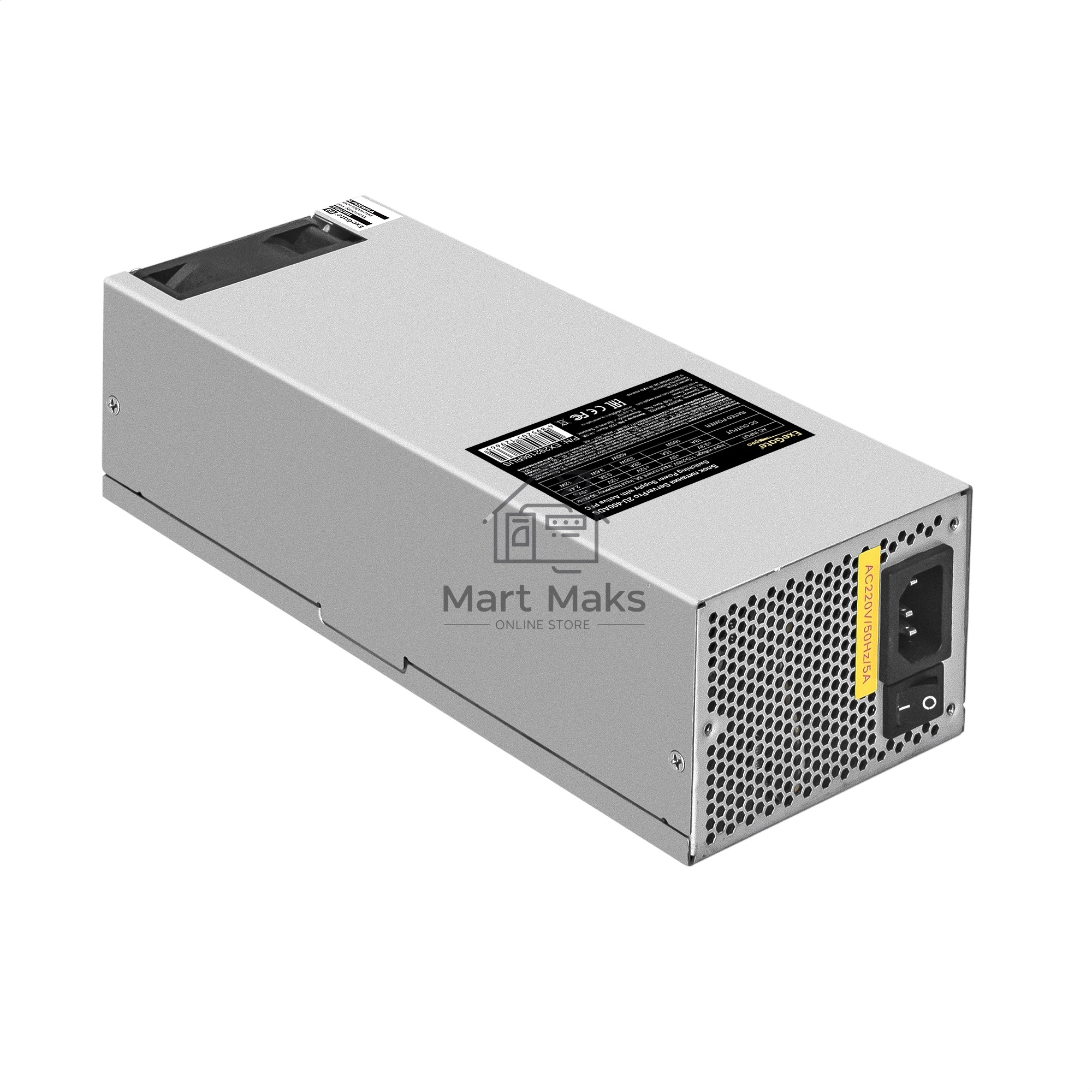 Серверный блок питания 400W Exegate EX292186RUS ServerPRO-2U-400ADS (2U, APFC, КПД 85% (80 PLUS Bronze), 6cm ball bearing fan, 24pin, 2x8pin, 5xSATA, 3xIDE)