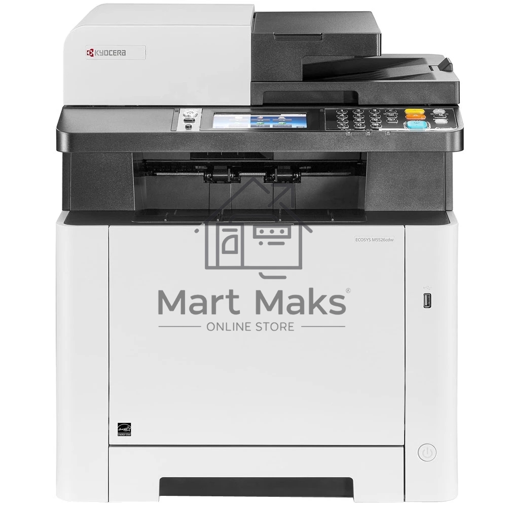МФУ лазерный Kyocera M5526cdw (1102R73NL0\1102R73NL1), A4, цветной, печ. до 26 стр/мин., скан. до 30 стр/мин. (ч/б) 23 стр/мин. (цвет), 1200 x 1200 dpi (печать) 600x600dpi (скан.), USB, RJ-45, Wi-Fi, Air Print, Mopria