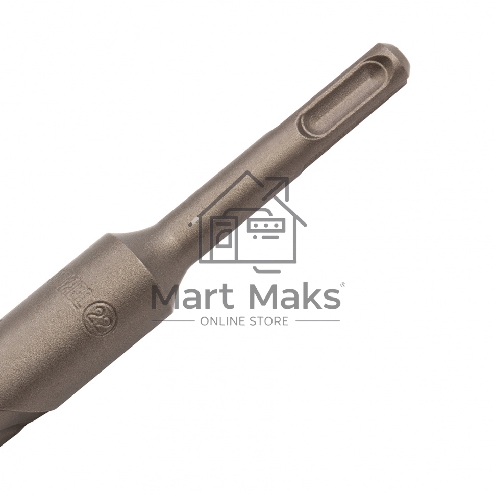 Бур по бетону, двойная спираль, Cobalt W-tip, 22x260 мм, SDS PLUS Denzel