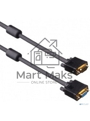 Удлинитель монитор - SVGA card (15M -15F) 1.8м 2 фильтра ExeGate позол. разъемы, экран