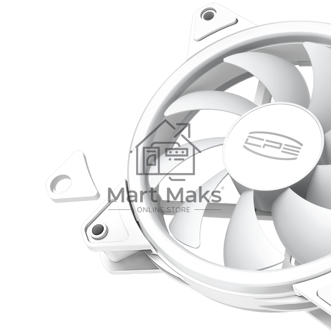 Вентилятор для корпуса PCCooler F3 T120 ARGB белый, 120 мм, 1800 об/мин, 21.6 дБ, 4 pin