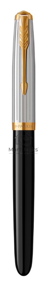 Ручка перьевая Parker 51 Premium (CW2169030) Black St.Steel GT F сталь нержавеющая, подарочная коробка