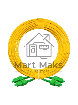 Патч-корд волоконно-оптический ExeGate FC-D-9-SC/APC-SC/APC-20M-LSZH (Шнур ВО SM 9/125 (OS2/G.652.D), SC/APC-SC/APC, Duplex, LSZH, 20м)