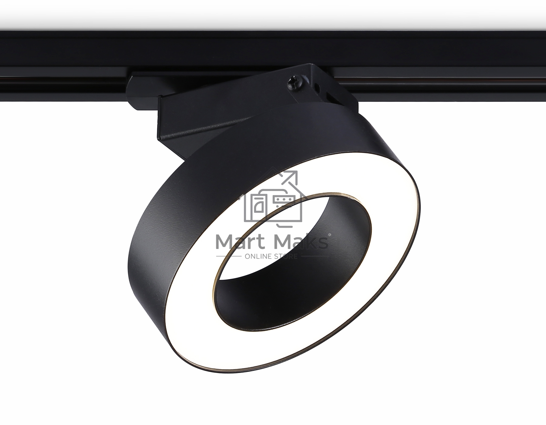 Трековый однофазный светодиодный светильник Ambrella light GL6868 BK черный LED 15W 4200K D115*80