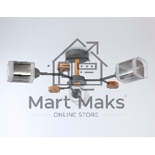 Светильник Ambrella light TR3033231/3 GR/LW/SM серый/светлое дерево/дымчатый E27*3 max 60W D700*180
