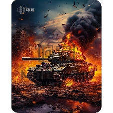 Коврик для мыши Cactus Burning tank рисунок 300x250x3мм (CS-MPC-D04M)