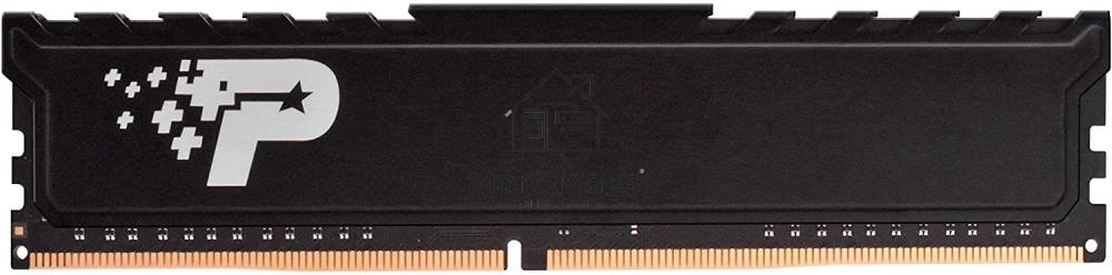 Оперативная память Patriot Signature Premium, DDR4, 4GB (1x4 GB), 2666 MHz, CL19, DIMM, радиатор, черный
