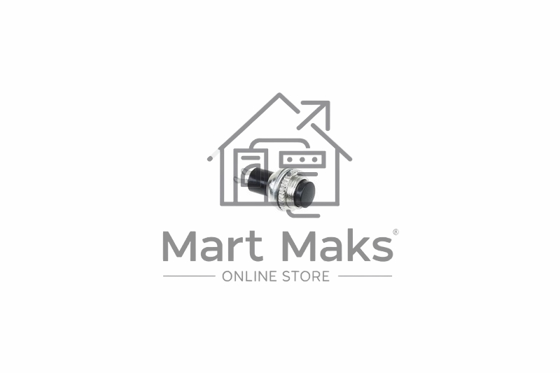 Выключатель-кнопка металл 220V 2А (2с) (ON)-OFF Ø10.2 черная Mini Rexant