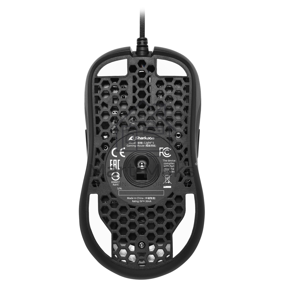 Мышь проводная Sharkoon Light2 S черный, 6200 dpi, USB, кнопки - 8
