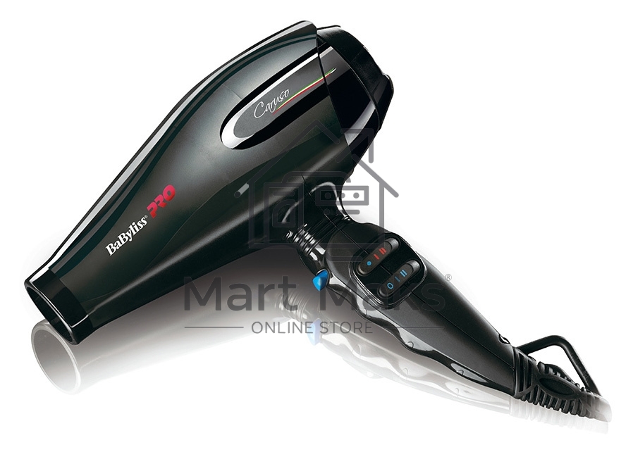 Фен BaByliss Pro Caruso, 2400 Вт, 2 насадки черный