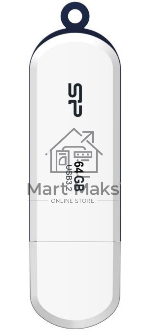 Флешка USB R/W R/W 64Gb Silicon Power Blaze B32, USB 3.2, белый