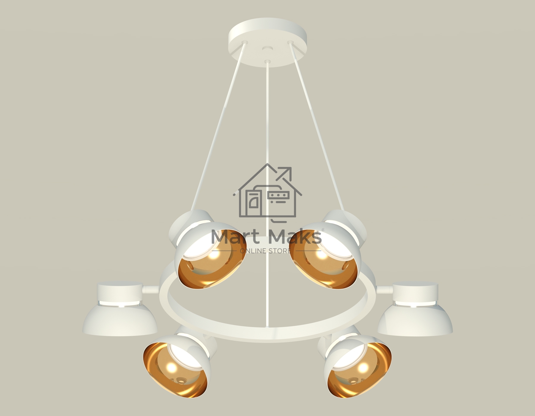 Светильник Ambrella light XB9191101/6 SWH/PYG/CL белый песок/золото желтое полированное/прозрачный GX53 (C9191, N8144)