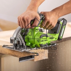 Циркулярная пила аккумуляторная GreenWorks GD24CS165, 24V, бесщеточная, 57 мм, без АКБ и ЗУ (1501607)