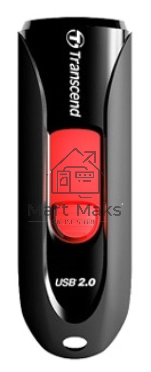 Флешка USB Transcend JetFlash 590 (TS16GJF590K), 16Gb, USB 2.0, R/W 15/5 черный/красный