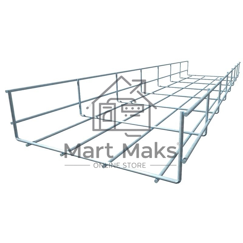 Лоток проволочный 200х60 L3000 сталь 4мм PL60х200х4.0 оцинк. КМ LO0662