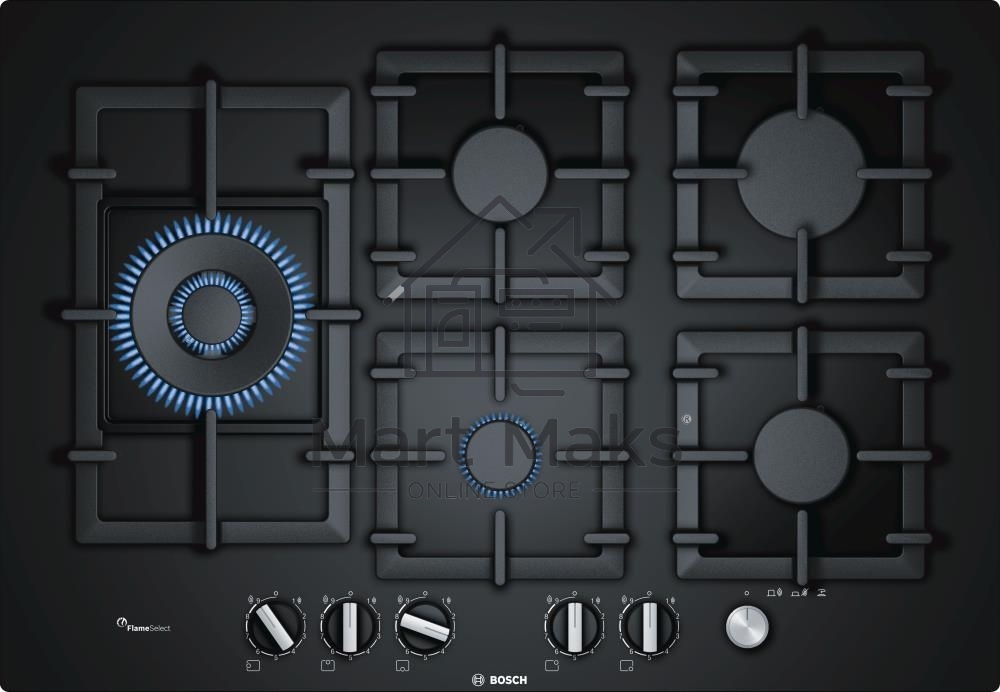 Газовая варочная поверхность Bosch PPS7A6M90R черный
