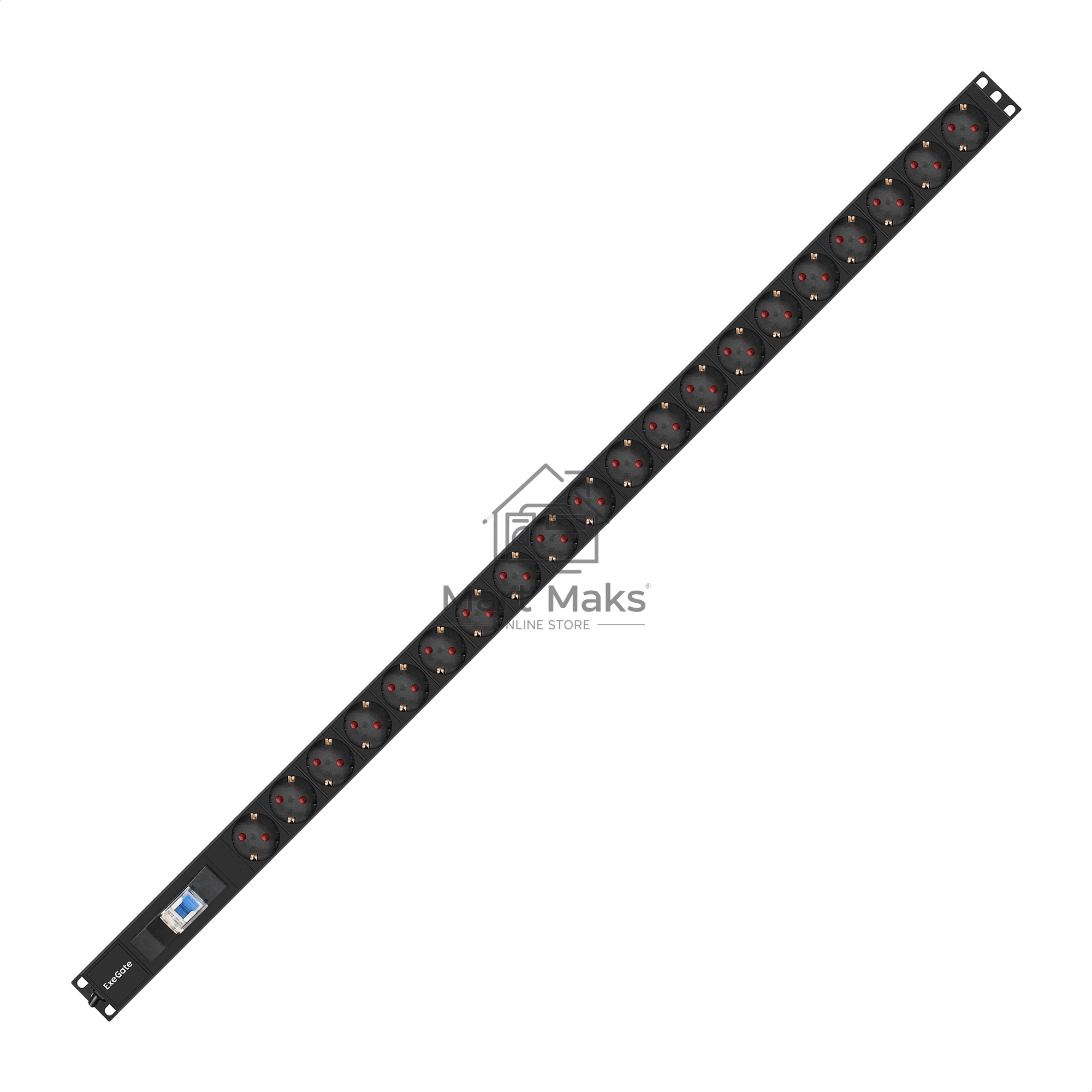 Блок розеток вертикальный ExeGate ServerPro PDU-V201 Al-20S-EU3-1P (19