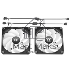 Вентилятор для корпуса Thermaltake CT140 Sync Reverse ARGB 140х140x25 черный 4-pin 32.8дБ (упак.:2шт) (CL-F174-PL14SW-A) Ret