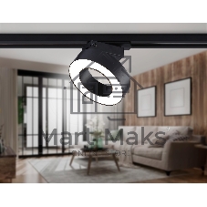 Трековый однофазный светодиодный светильник Ambrella light GL6868 BK черный LED 15W 4200K D115*80