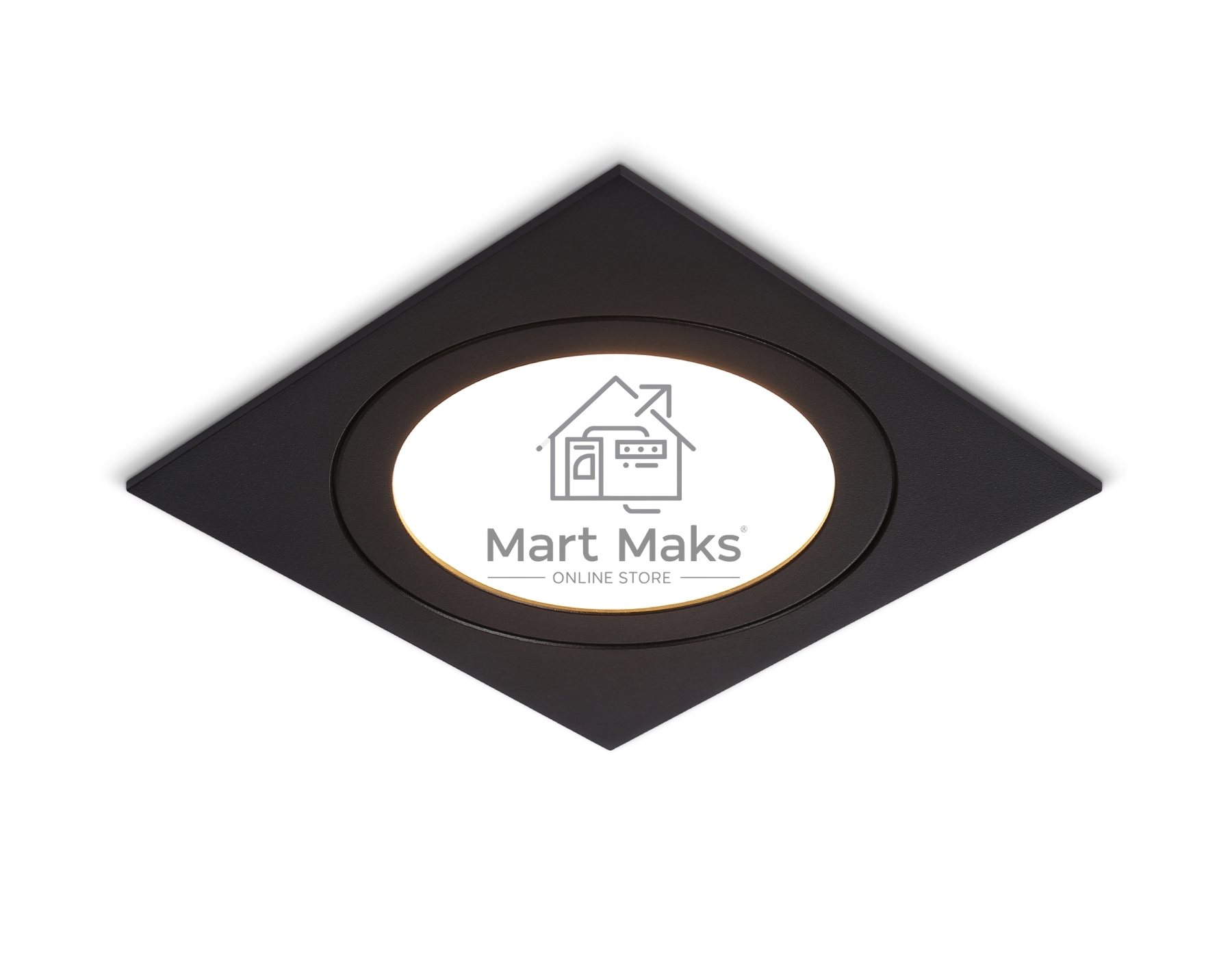 Светильник Ambrella light TN6609 BK черный IP44 GX53 max 15W 110*110*23