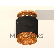 Светильник Ambrella Light XS7511122 SBK/PYG/CF черный песок/золото желтое полированное/кофе MR16 GU5.3 (N7929, C7511, N7195)