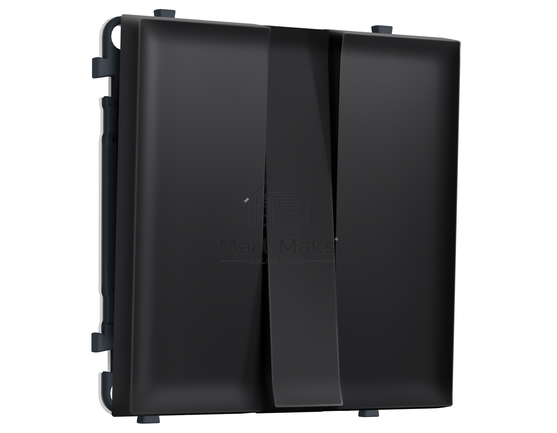 Комплект механизма 3-кл выключателя SIGMA Черный матовый 10A-250V QUANT PRO (SP8050, PR133)