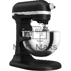 Миксер KitchenAid 5KSM55SXXEBM черный, стационарный, 375 Вт, 5.2 л, 11 скоростей