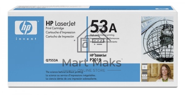 Картридж лазерный HP Q7553A черный для LaserJet P2015 3000 стр.