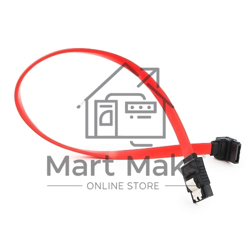 Кабель интерфейсный SATA Cablexpert CC-SATAM-DATA90-0.3M, 30см, угловой разъем, 7pin/7pin, защелка, пакет