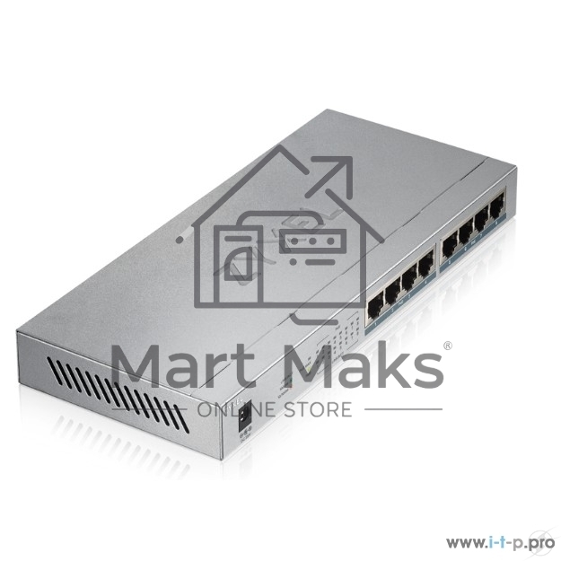 Коммутатор Zyxel GS1008HP Switch PoE +, 8xGE PoE +, tabletop, metal, silent, budget PoE 60 W
