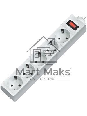 Сетевой фильтр Defender ES 99481 белый, 1.8 м, EURO, 5 розеток, 2200 Вт