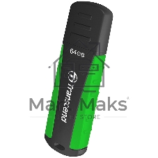 Флешка USB Transcend JetFlash 810 (TS64GJF810), 64Gb, USB 3.0, R/W 100/40, черный/зеленый