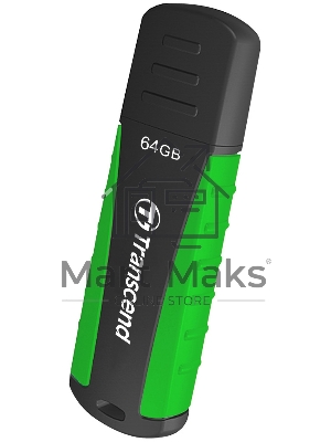 Флешка USB Transcend JetFlash 810 (TS64GJF810), 64Gb, USB 3.0, R/W 100/40, черный/зеленый