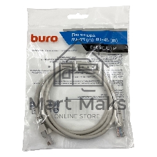 Патч-корд Buro cat.5e 1.5м серый RJ-45 (m)-RJ-45 (m)