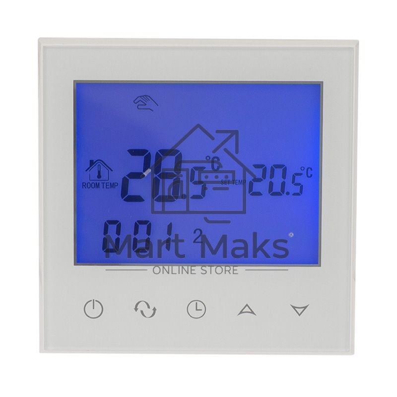 Терморегулятор с автоматическим программированием и сенсорными кнопками R100W (белый) Rexant