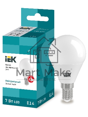 Лампа cветодиодная Iek LLE-G45-7-230-40-E14 ECO G45 шар 7Вт 230В 4000К E14 IEK