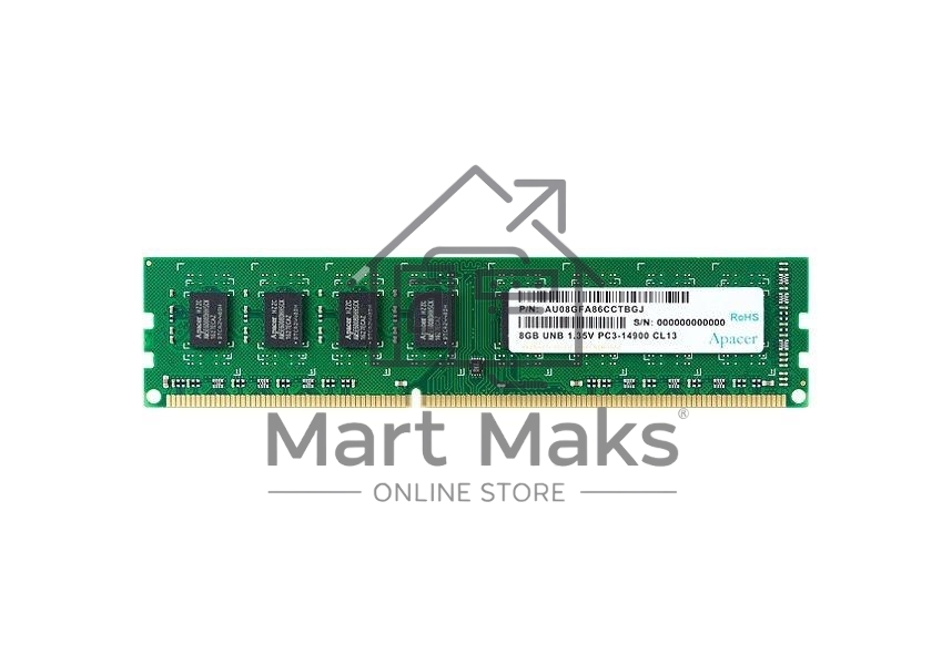 Оперативная память Apacer, DDR3L, 4GB (1x4GB), 1600MHz, CL11, DIMM
