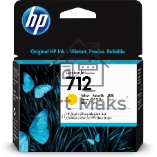 Картридж струйный HP 712 3ED69A желтый (29мл) для HP DJ Т230/630